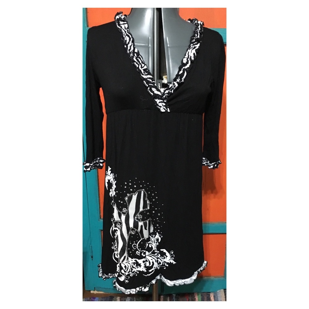 ZEBRA PRINT Dress by L&B Size Medium